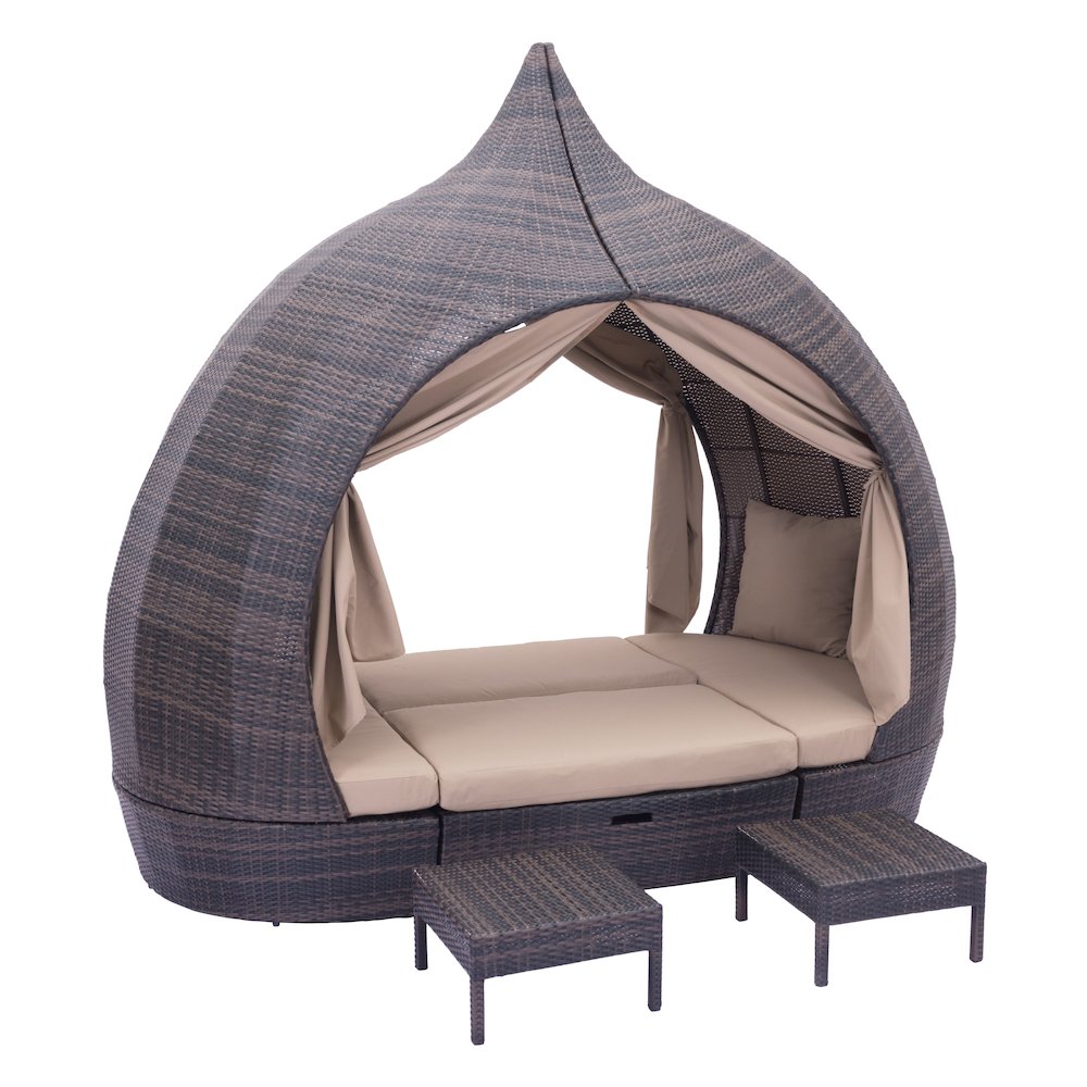 Majorca Daybed Brown & Beige. Picture 12