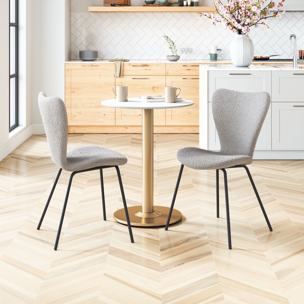 Thibideaux Dining Chair (Set of 2) Light Gray. Picture 9