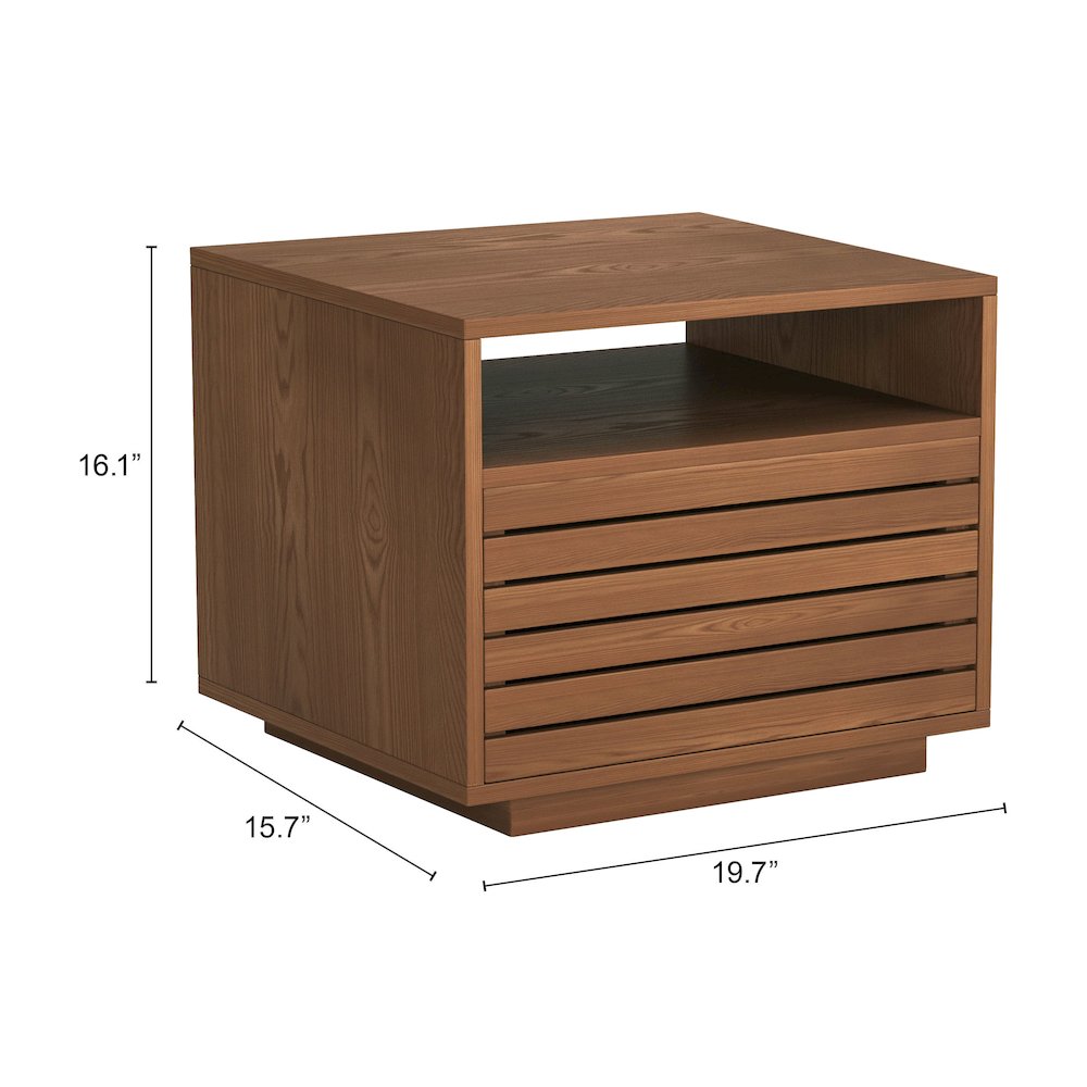 Slit Nightstand Walnut. Picture 10