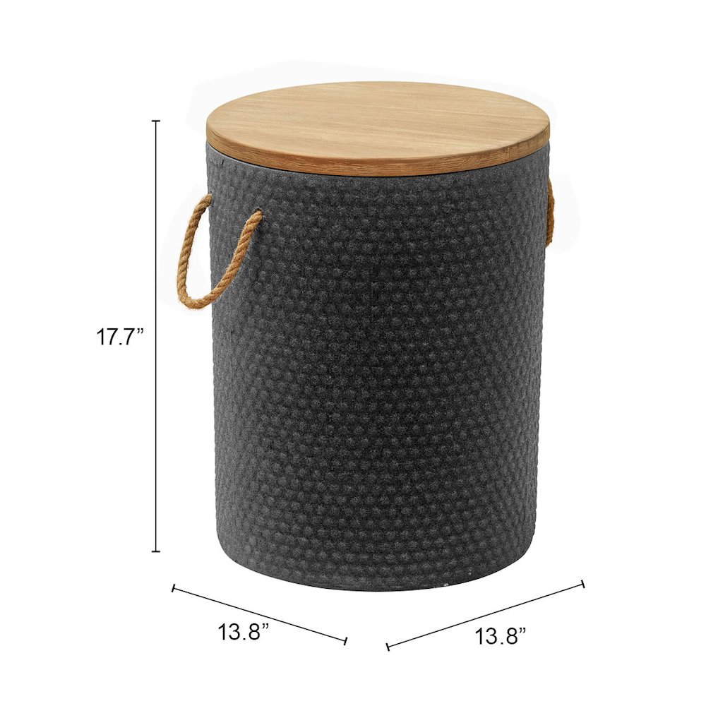 Beban Side Table Natural & Black. Picture 7