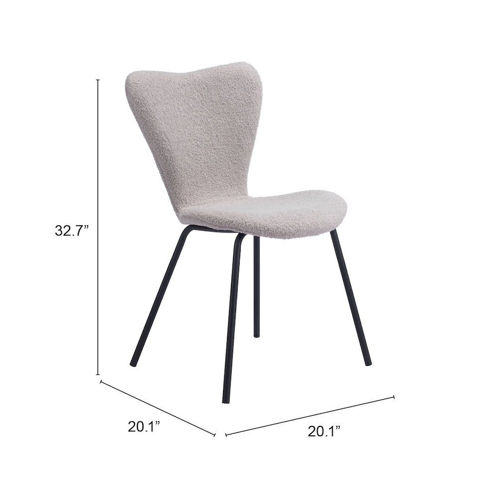 Thibideaux Dining Chair (Set of 2) Light Gray. Picture 7