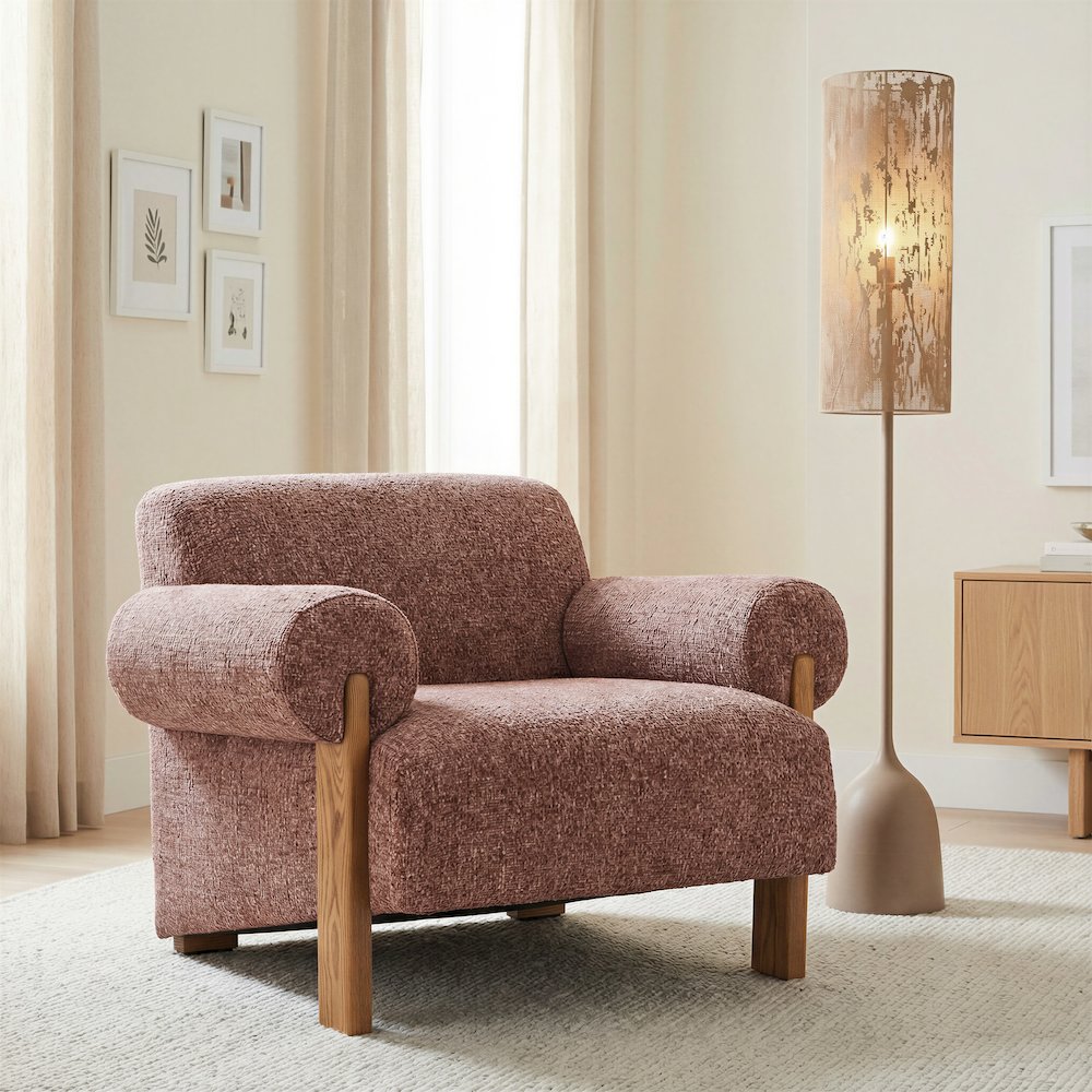 Buff Floor Lamp Taupe. Picture 2