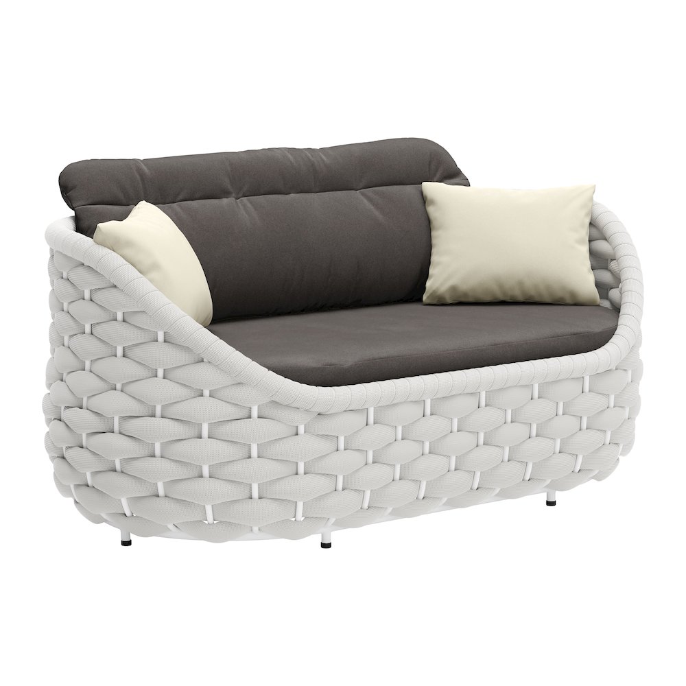 Coral Reef Loveseat Gray. Picture 1