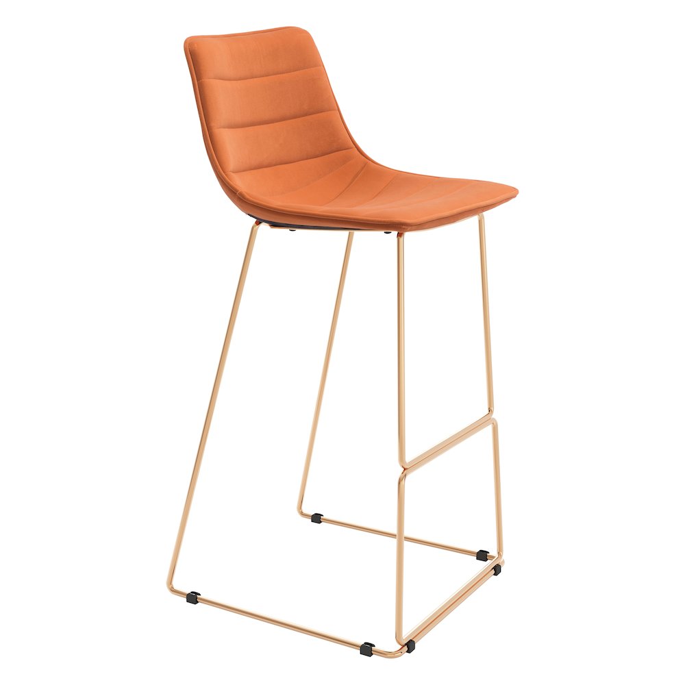 Adele Barstool (Set of 2) Orange & Gold. Picture 1