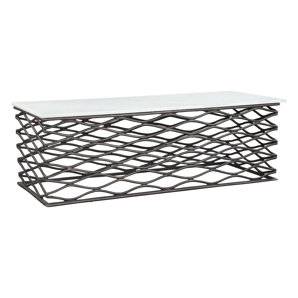 Duchess Coffee Table White & Antique Bronze. Picture 4