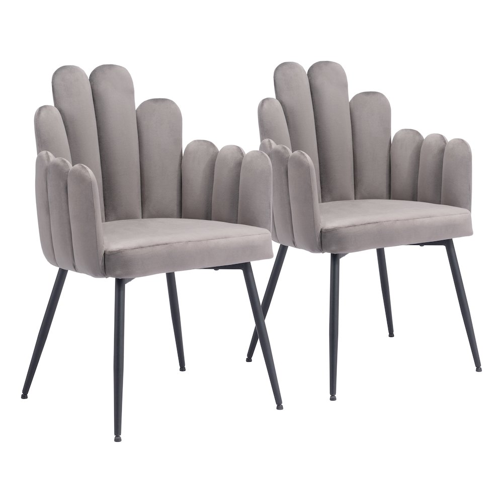 Noosa Dining Chair (Set of 2) Gray. Picture 6