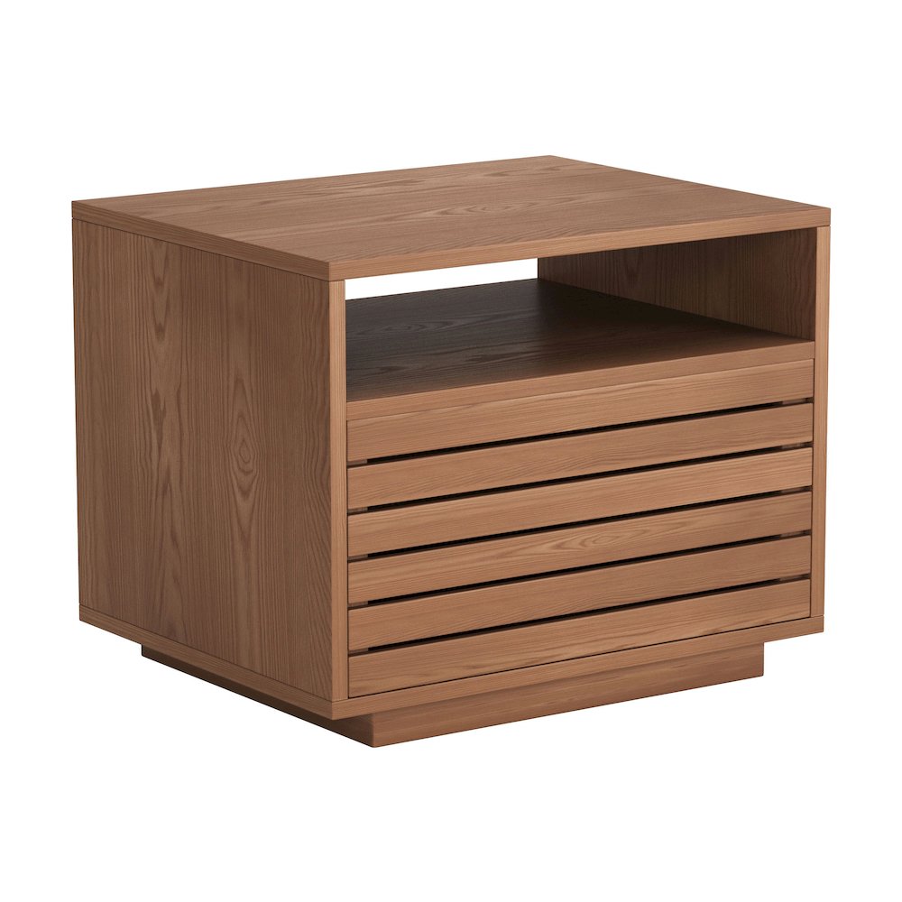 Slit Nightstand Walnut. Picture 1