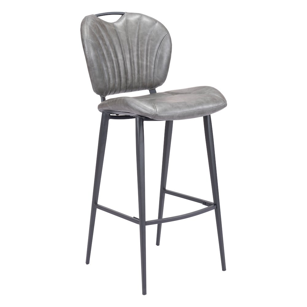 Terrence Barstool Vintage Gray. Picture 1