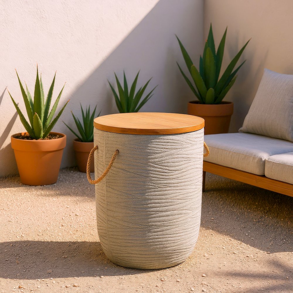 Biban Side Table Natural & Gray. Picture 9