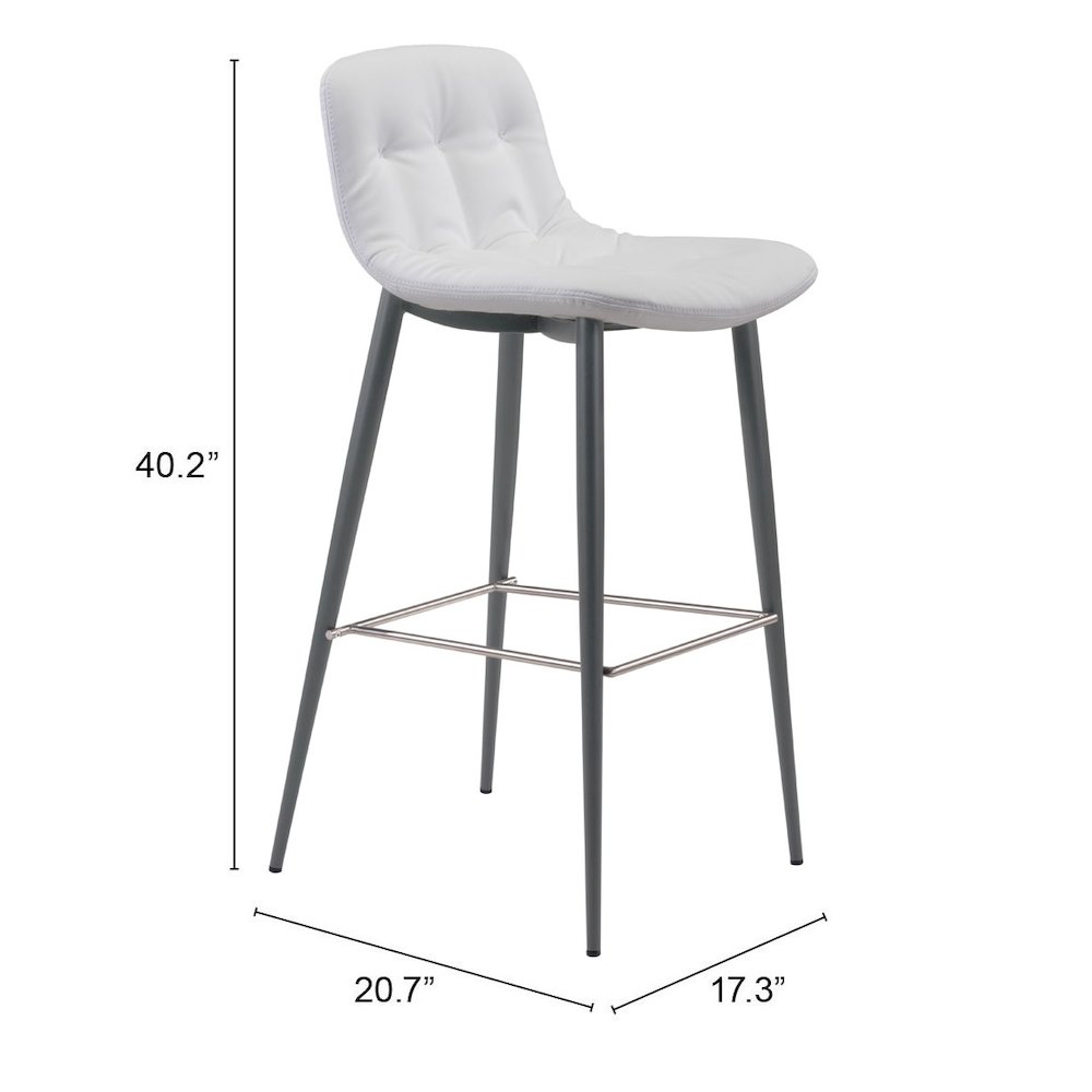 Tangiers Barstool (Set of 2) White. Picture 7