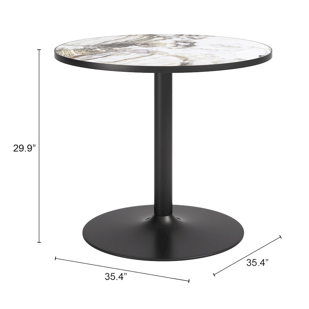 Batu Dining Table Gray & Black. Picture 7