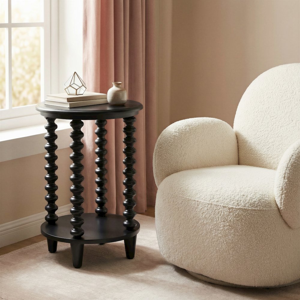 Gocce Side Table Black. Picture 2