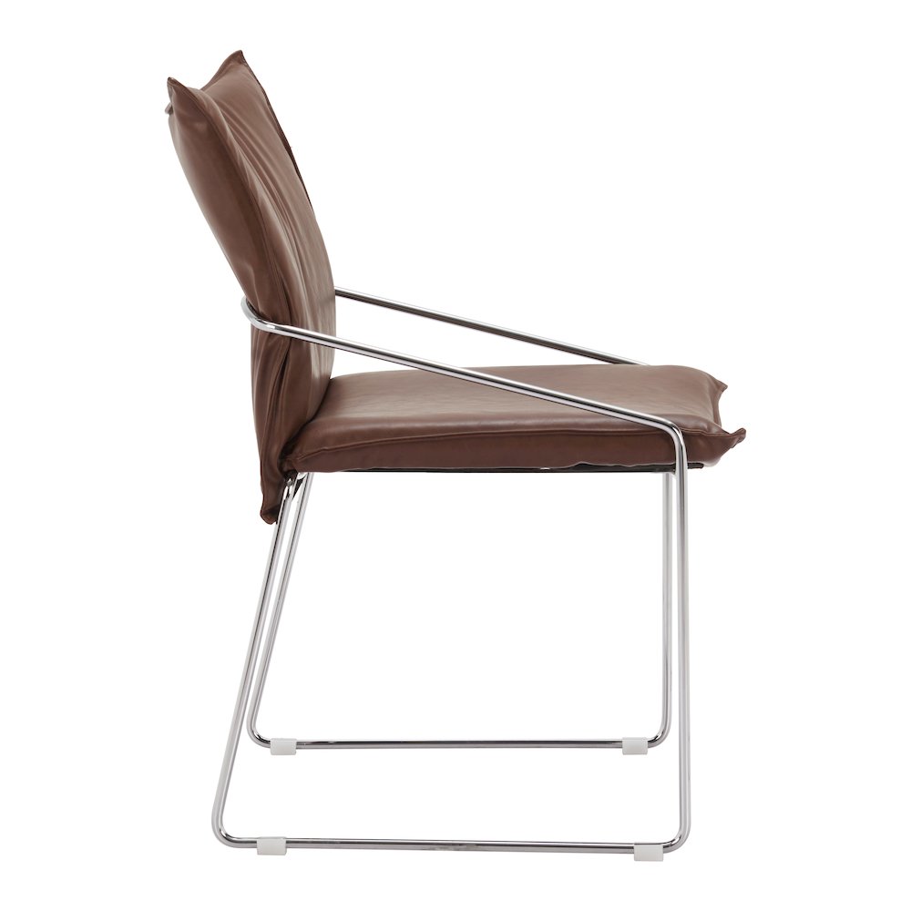 Pola Dining Chair (Set of 2) Brown. Picture 2