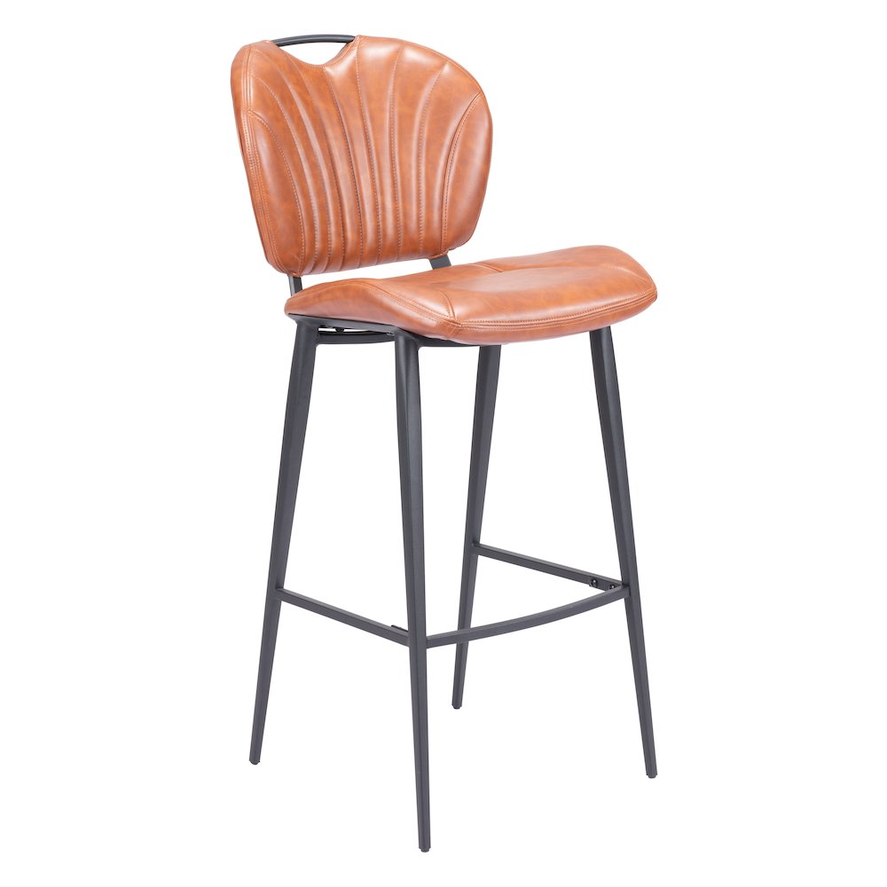 Terrence Barstool Vintage Brown. Picture 1