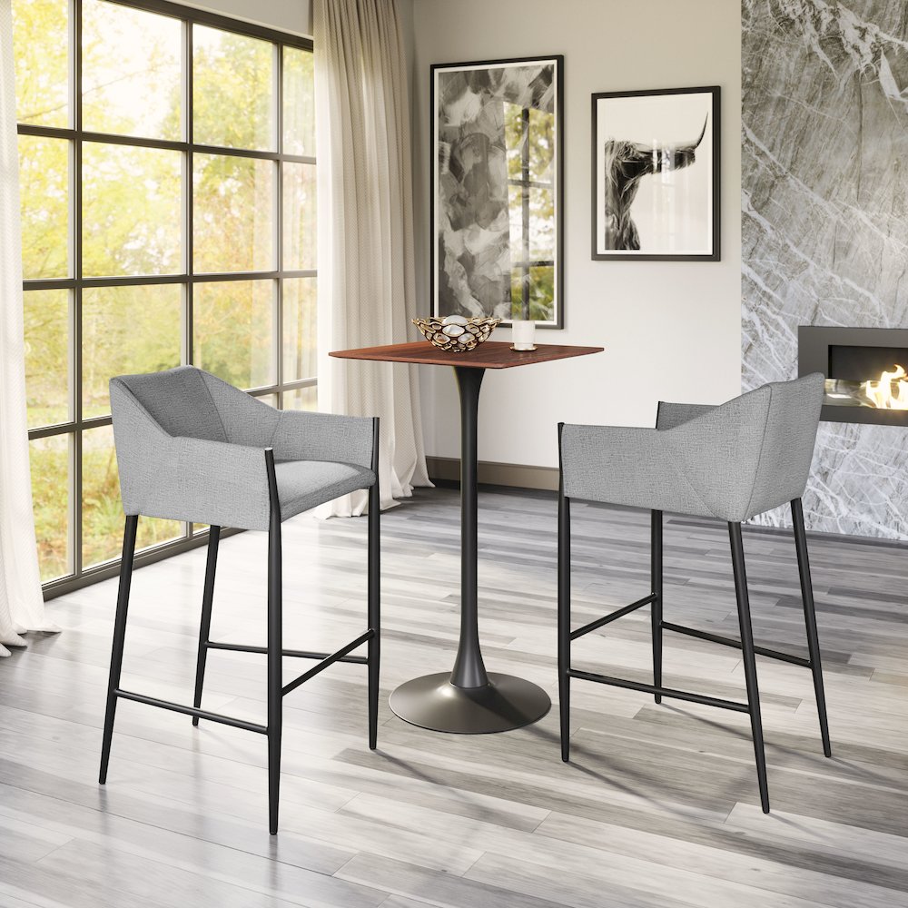 Andover Barstool Slate Gray. Picture 9