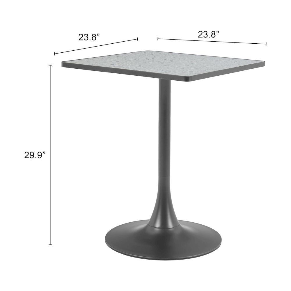Spot Bistro Table Gray & Black. Picture 7