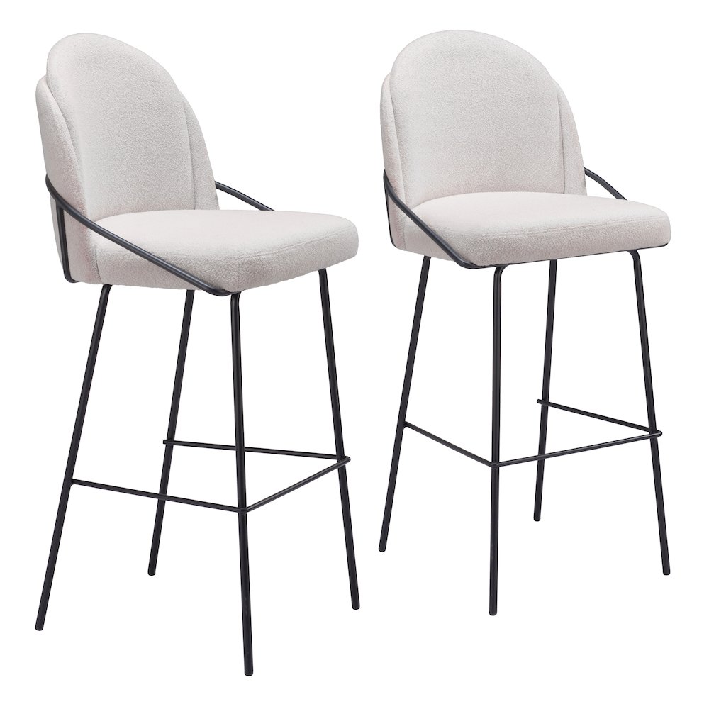 Jambi Barstool (Set of 2) Ivory. Picture 6