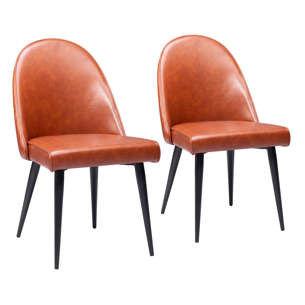 Silloth Armless Dining Chair (Set of 2) Brown. Picture 6