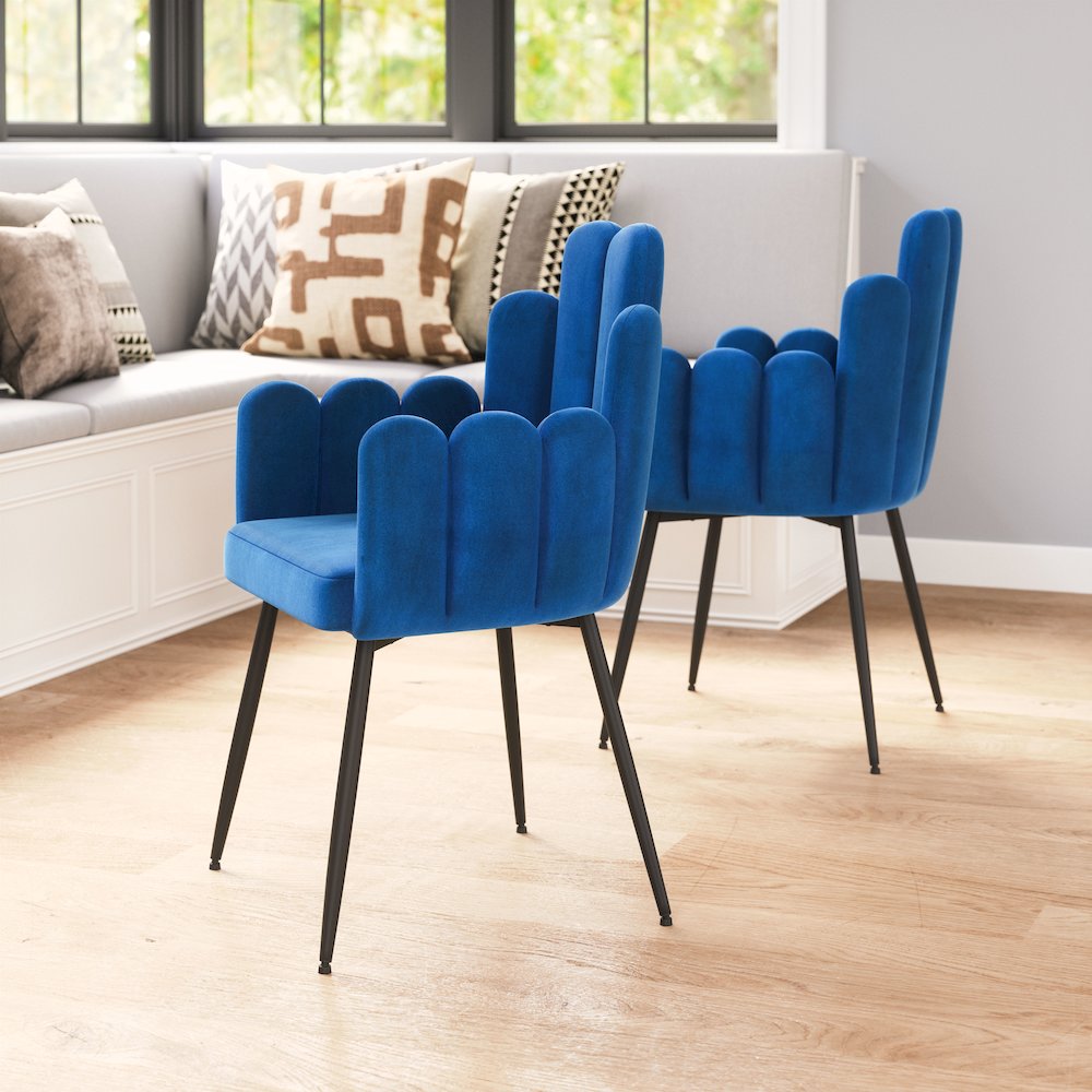 Noosa Dining Chair (Set of 2) Navy Blue. Picture 8