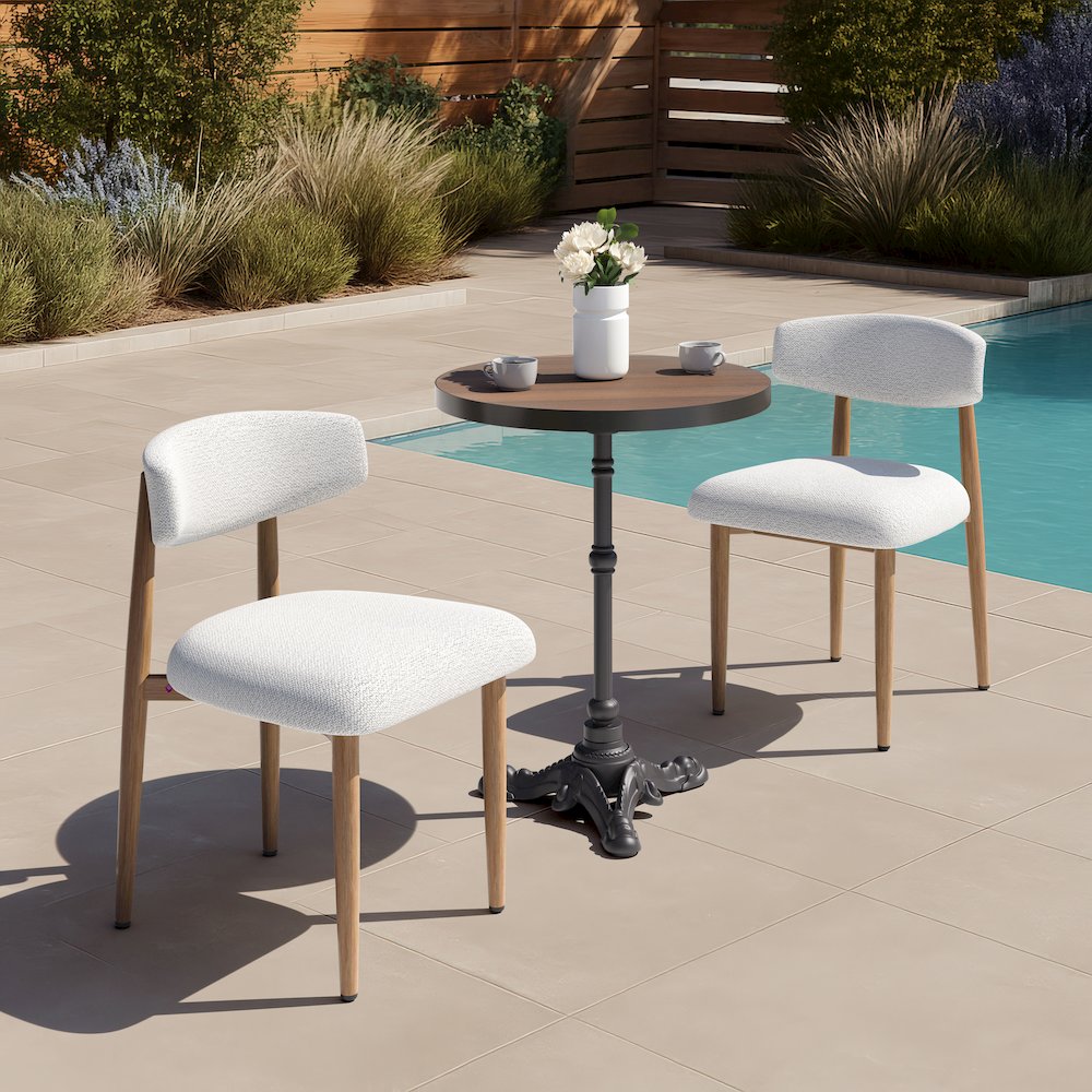 Bege Dining Chair White. Picture 10
