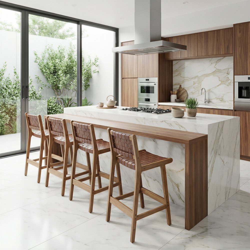 Feder Counter Stool (Set of 2) Brown. Picture 3