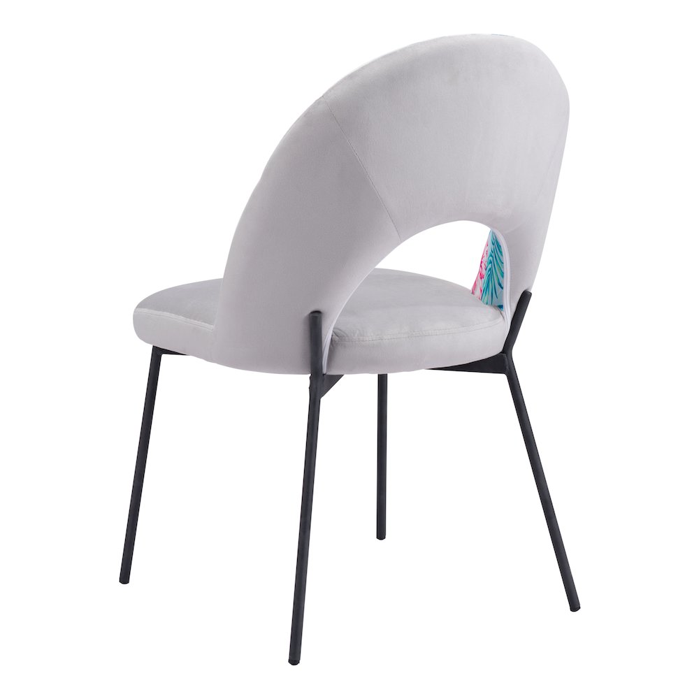 Torrey Dining Chair (Set of 2) Multicolor Print & Gray. Picture 5