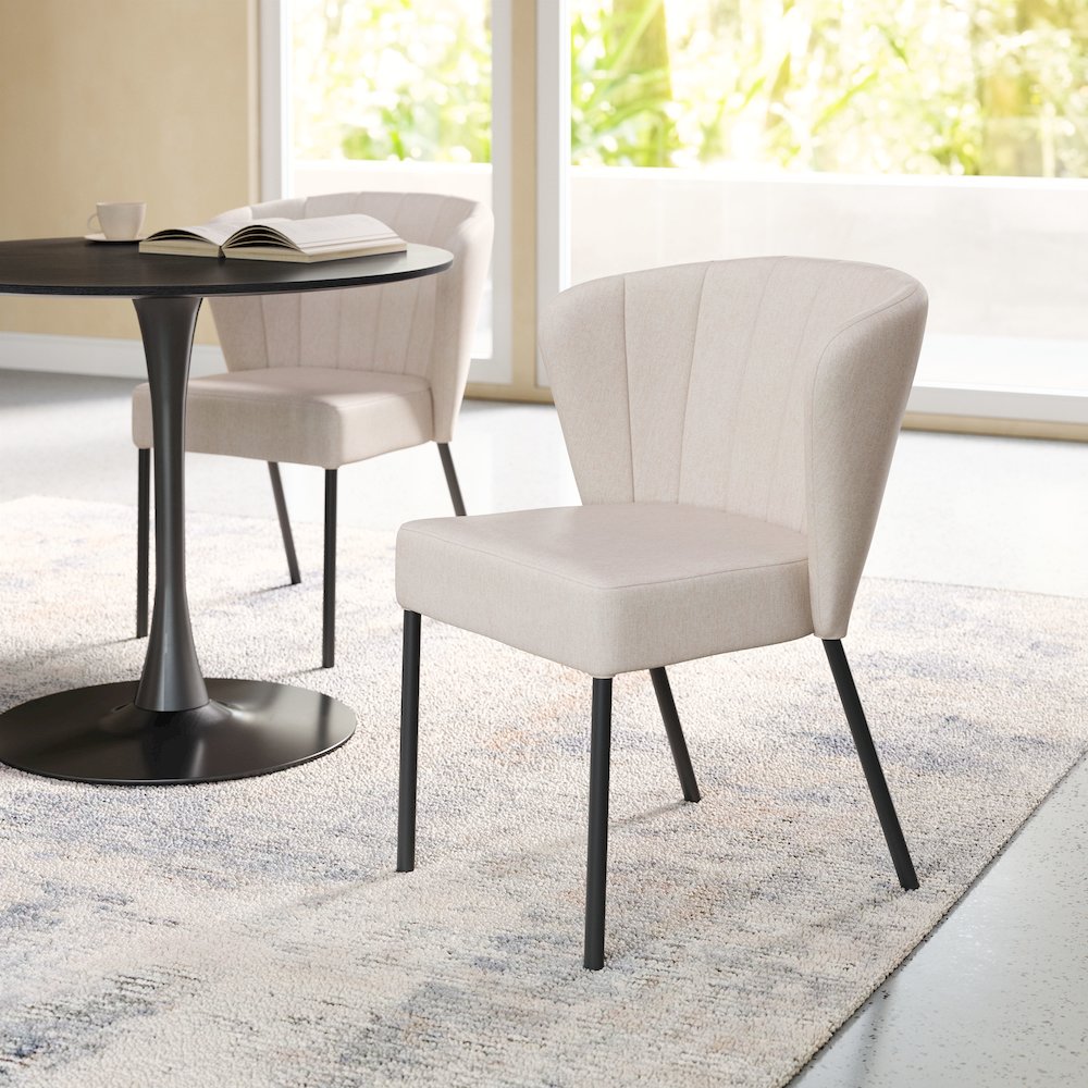Aimee Dining Chair (Set of 2) Beige. Picture 8