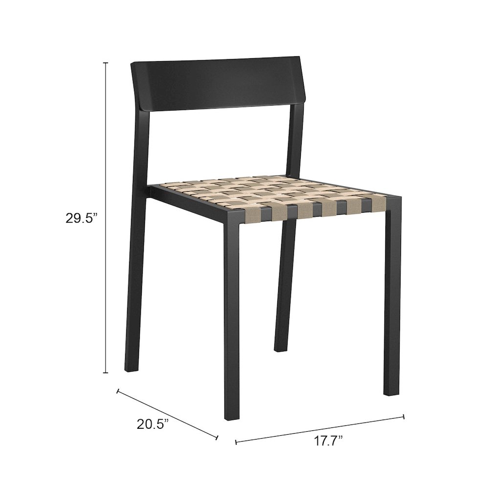 Draco Dining Chair (Set of 2) Black. Picture 11