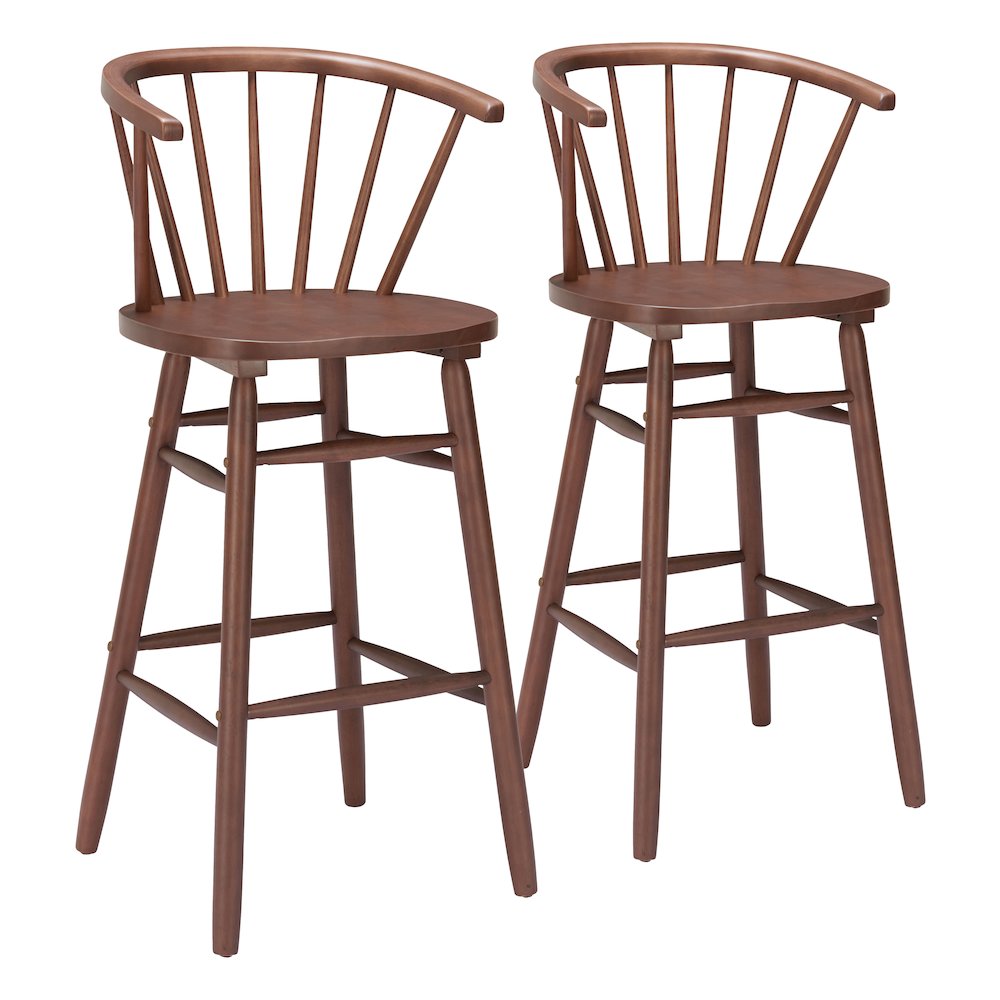 Stenger Barstool (Set of 2) Walnut. Picture 6