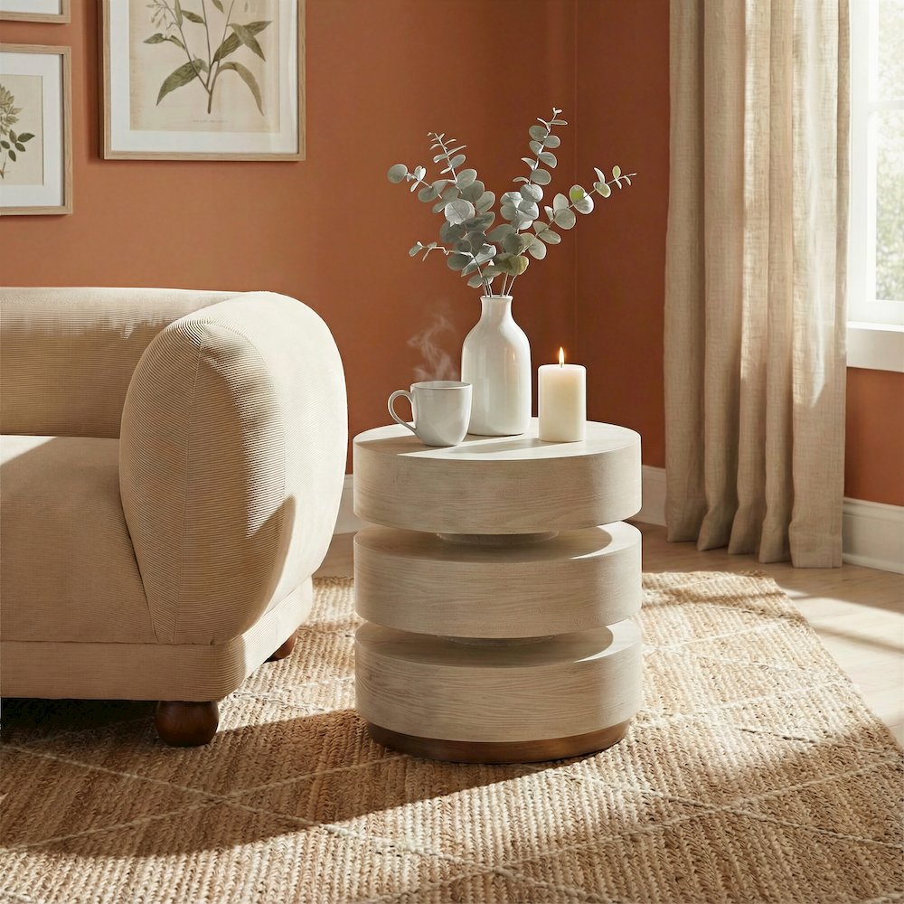 Laha Side Table Oak White. Picture 2