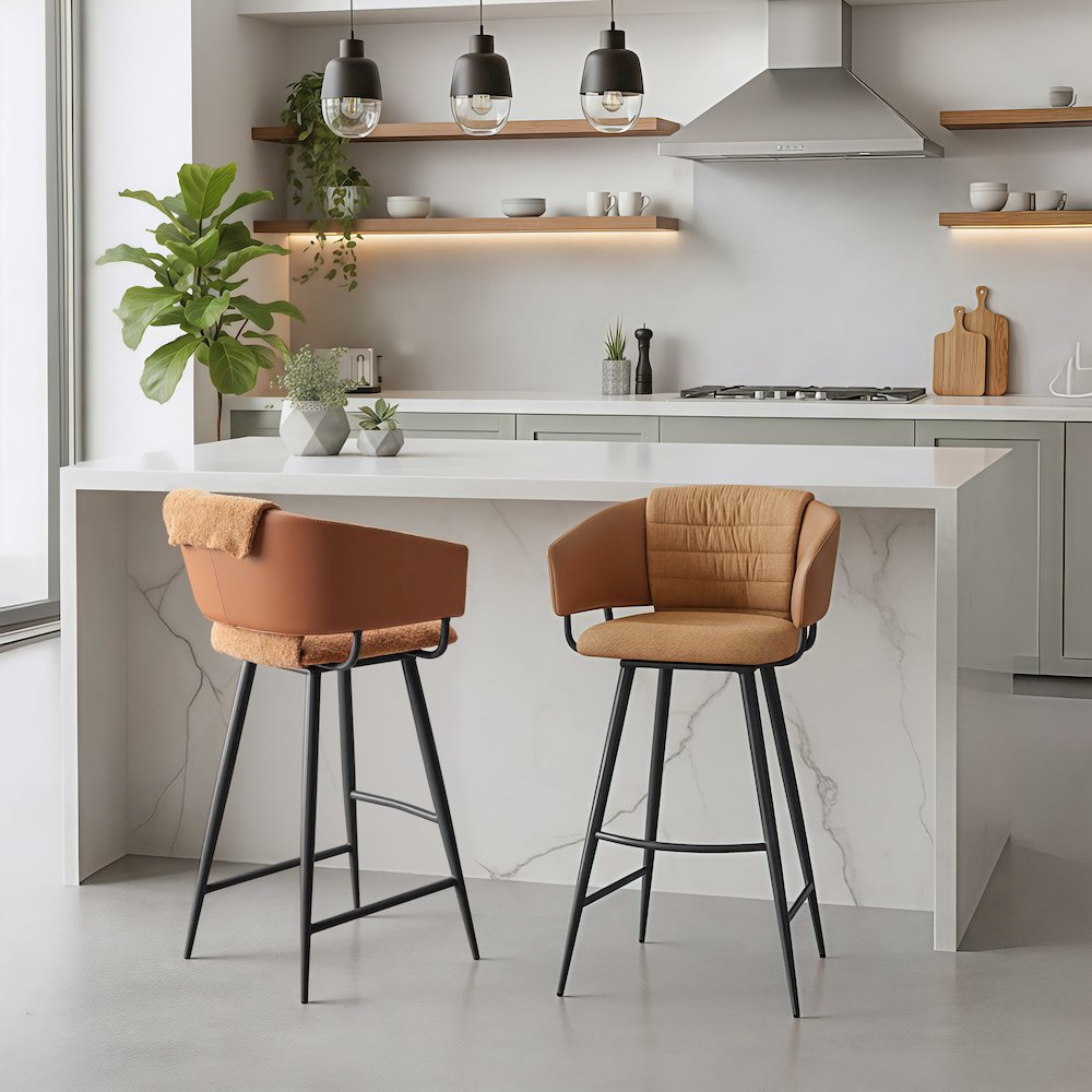 Juno Barstool (Set of 2) Brown. Picture 8