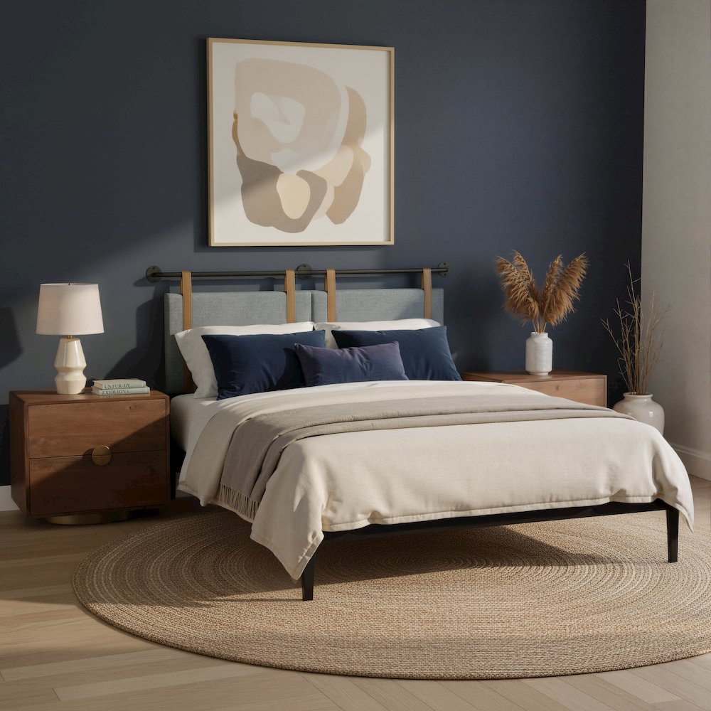 Zeva Floating Queen Headboard Gray. Picture 3