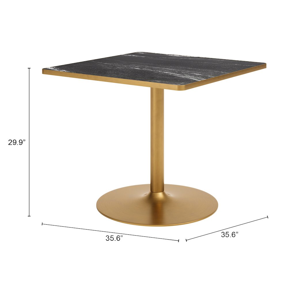 Caliza Dining Table Black & Gold. Picture 8