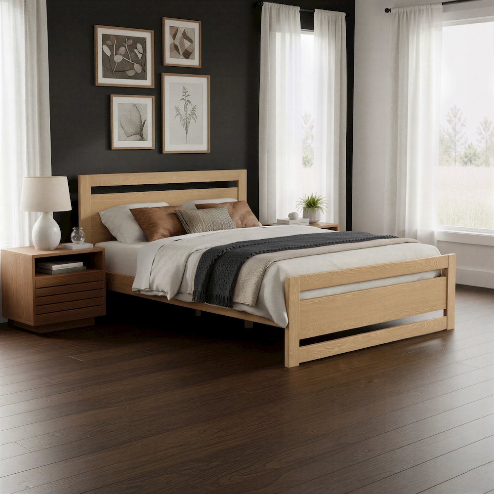 Repos Queen Bed Brown. Picture 8