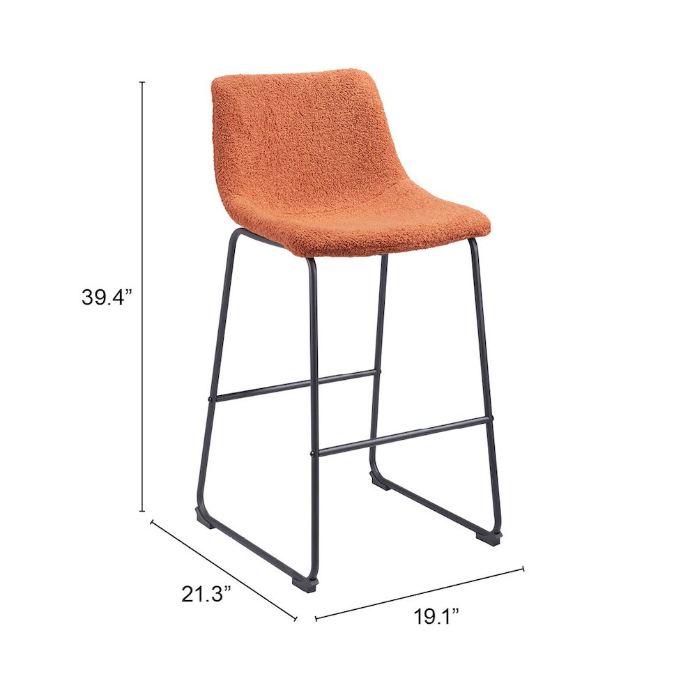 Smart Barstool (Set of 2) Burnt Orange. Picture 10