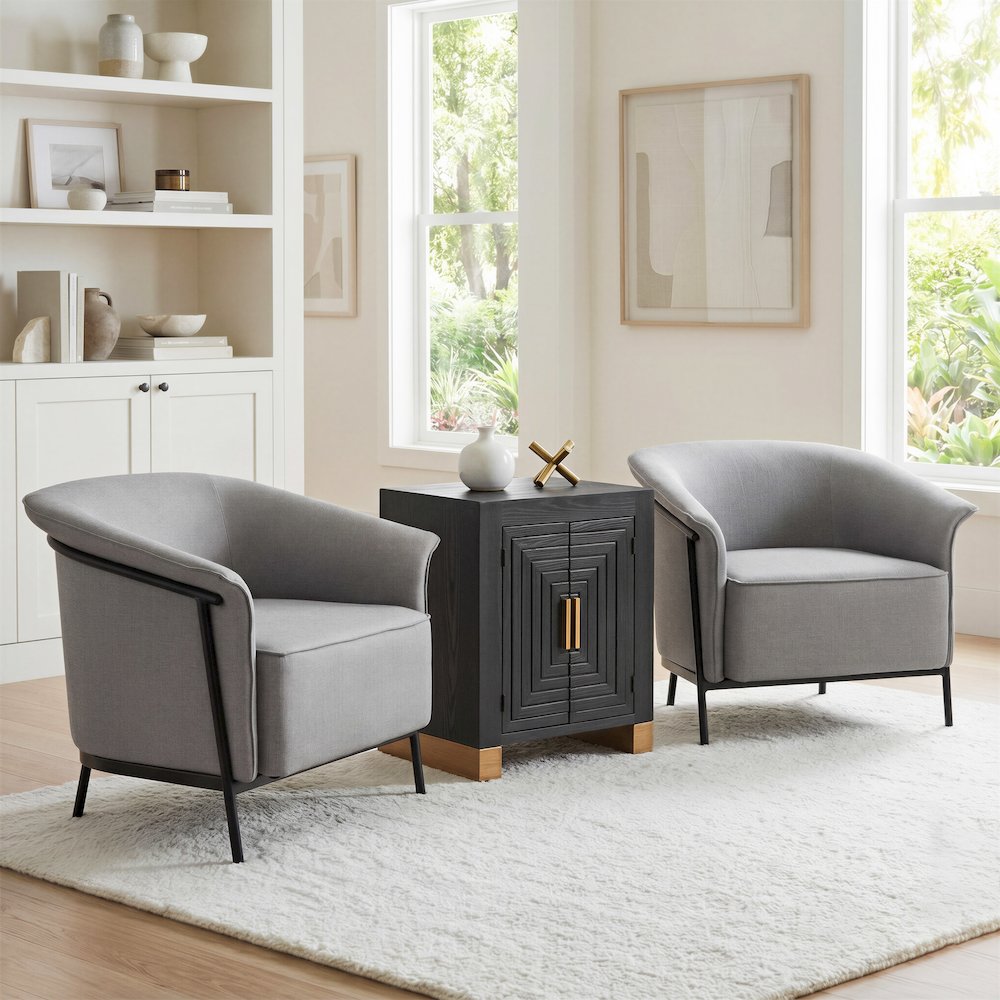 Trazo Side Table Black. Picture 2
