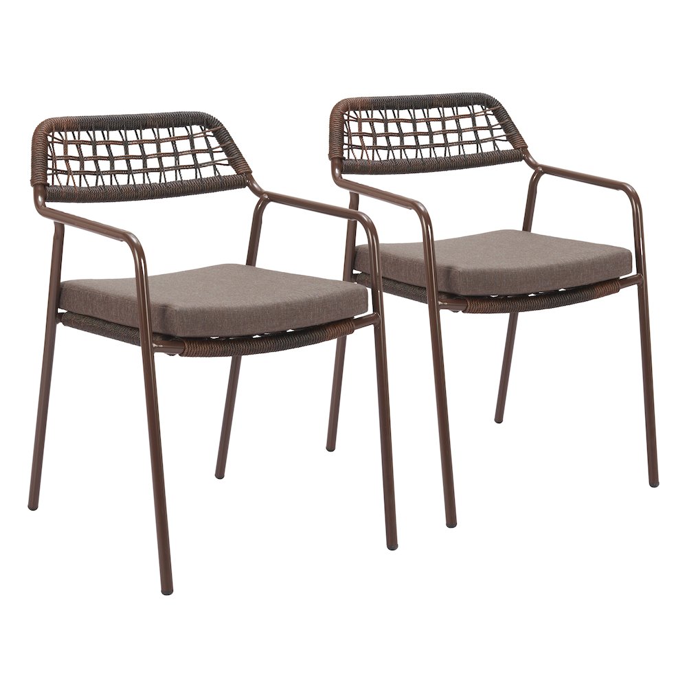 Rio Dining Chair (Set of 2) Brown. Picture 6