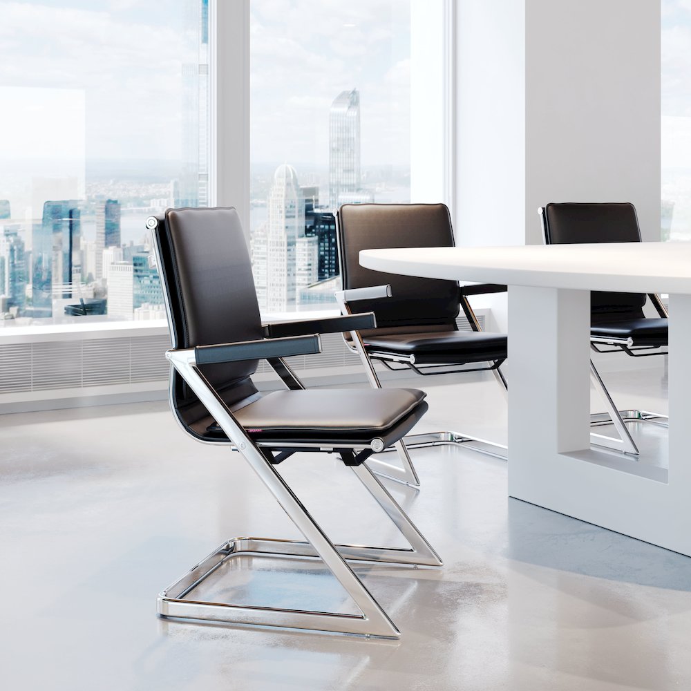 Lider Plus Conference Chair (Set of 2) Black. Picture 7