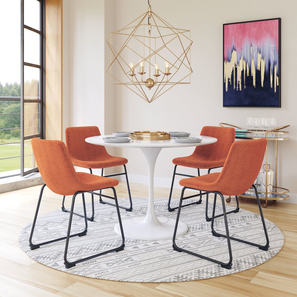 Smart Dining Chair (Set of 2) Burnt Orange. Picture 10