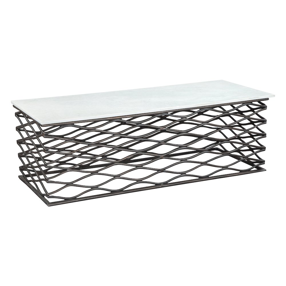 Duchess Coffee Table White & Antique Bronze. Picture 1