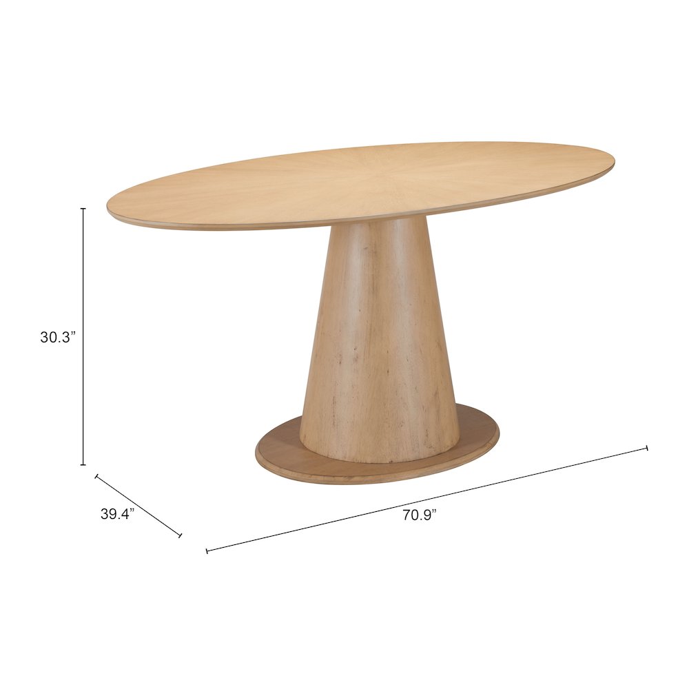 Disque Dining Table Natural. Picture 7