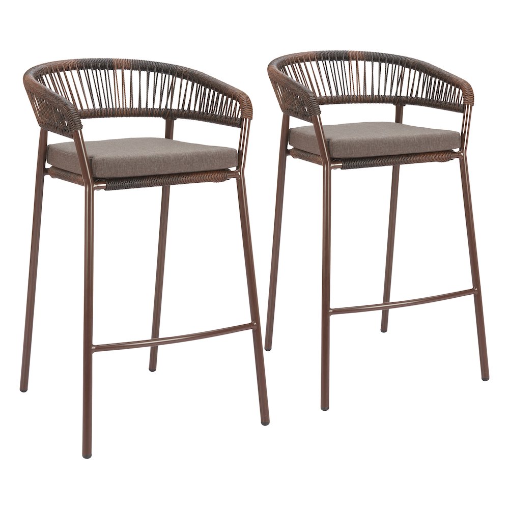 Skye Barstool (Set of 2) Brown. Picture 6