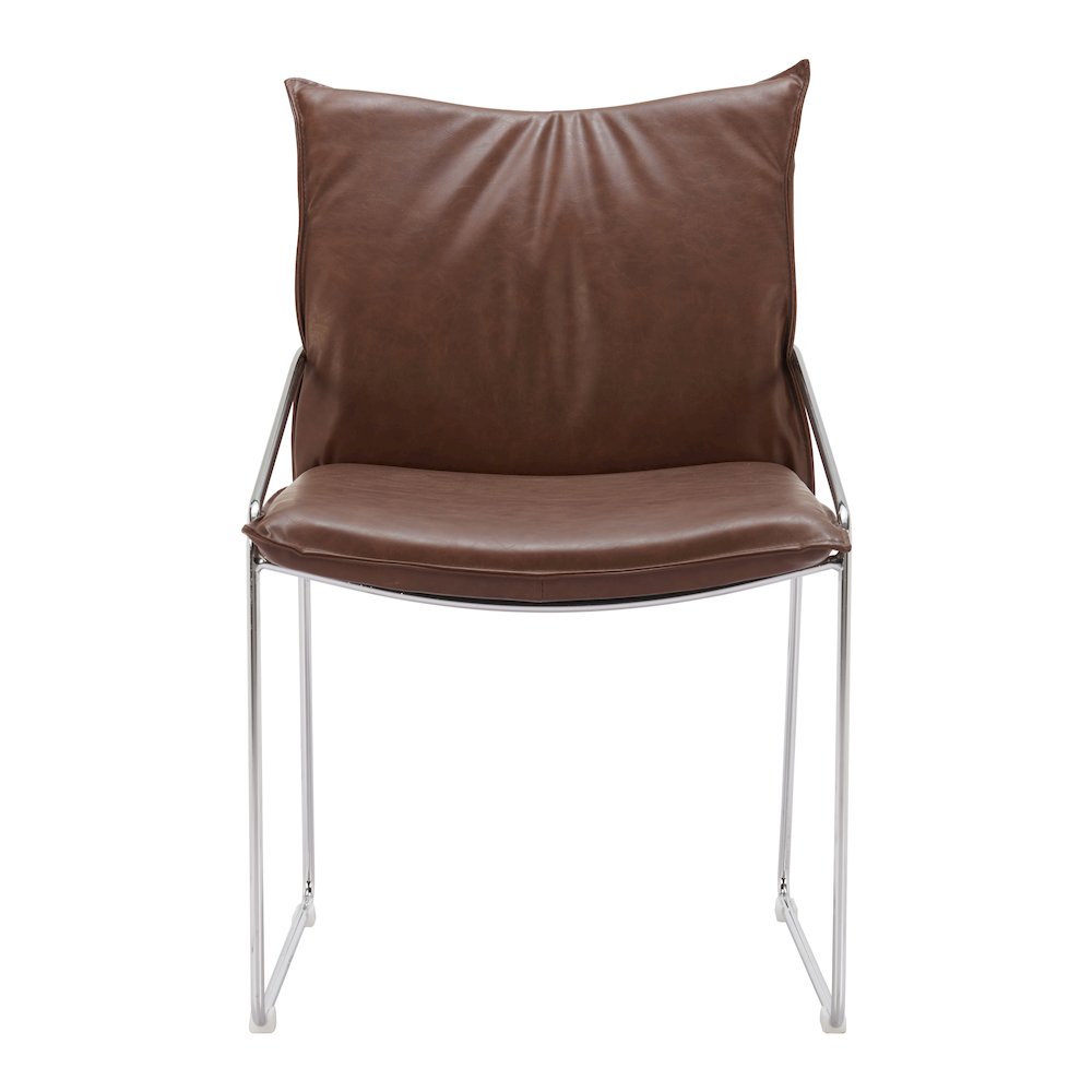 Pola Dining Chair (Set of 2) Brown. Picture 3