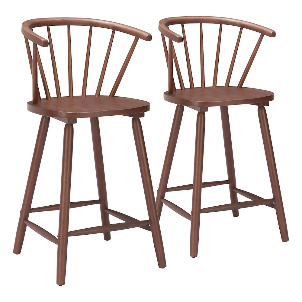 Stenger Counter Stool (Set of 2) Walnut. Picture 6