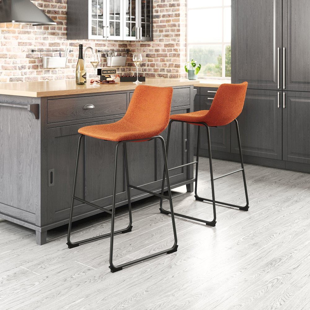 Smart Barstool (Set of 2) Burnt Orange. Picture 8