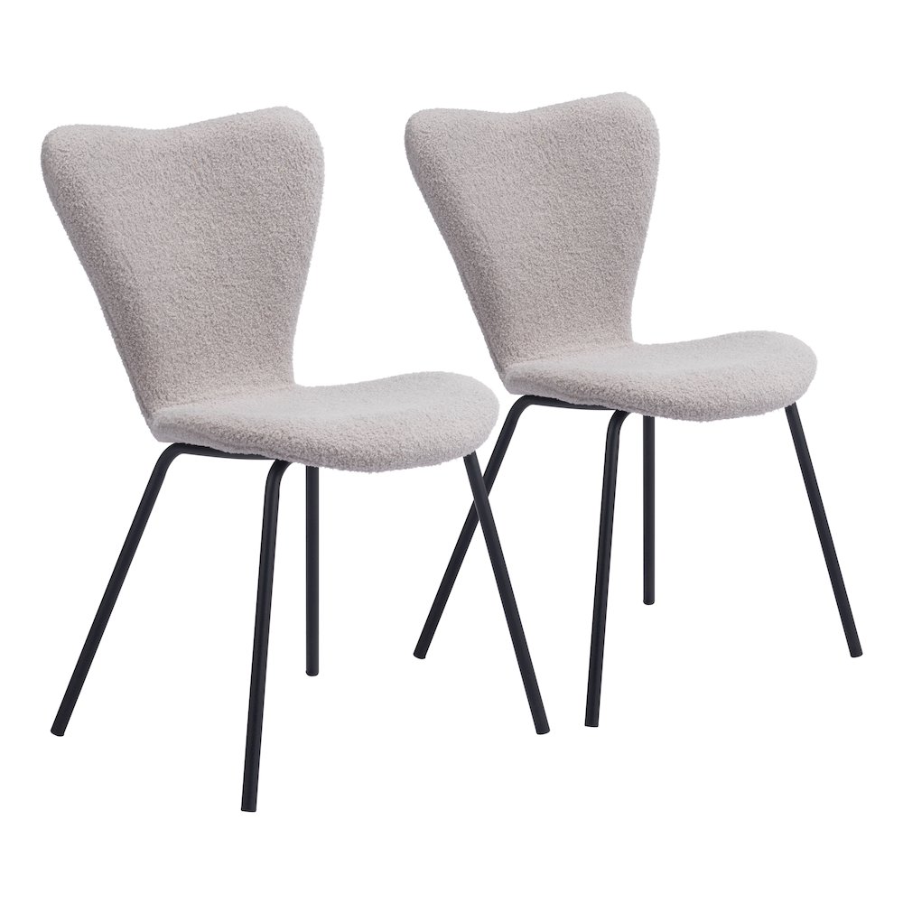 Thibideaux Dining Chair (Set of 2) Light Gray. Picture 6