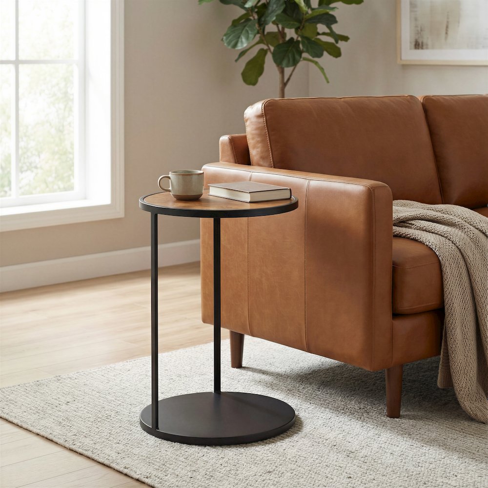 Nodo Side Table Brown & Black. Picture 8
