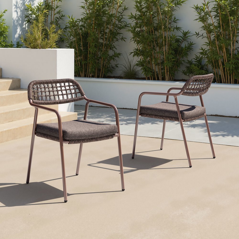 Rio Dining Chair (Set of 2) Brown. Picture 8