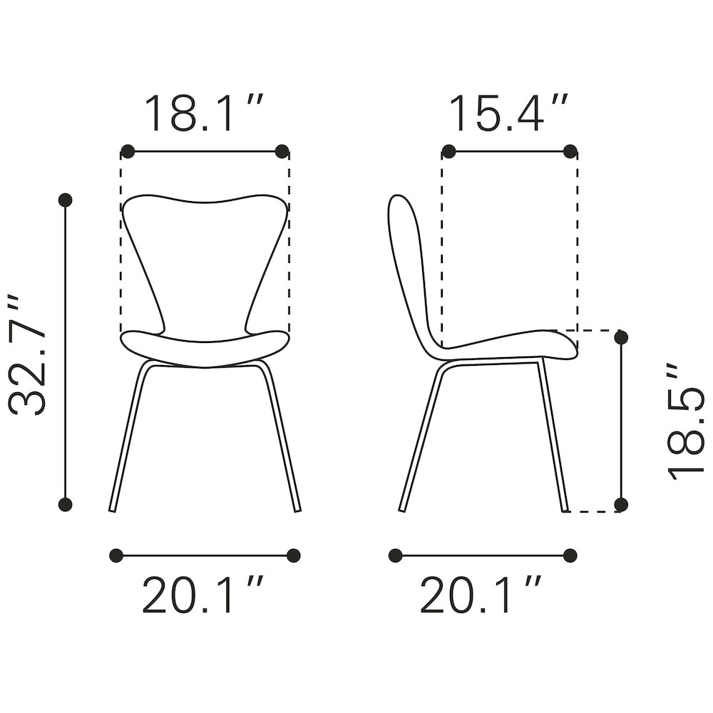 Thibideaux Dining Chair (Set of 2) Light Gray. Picture 12