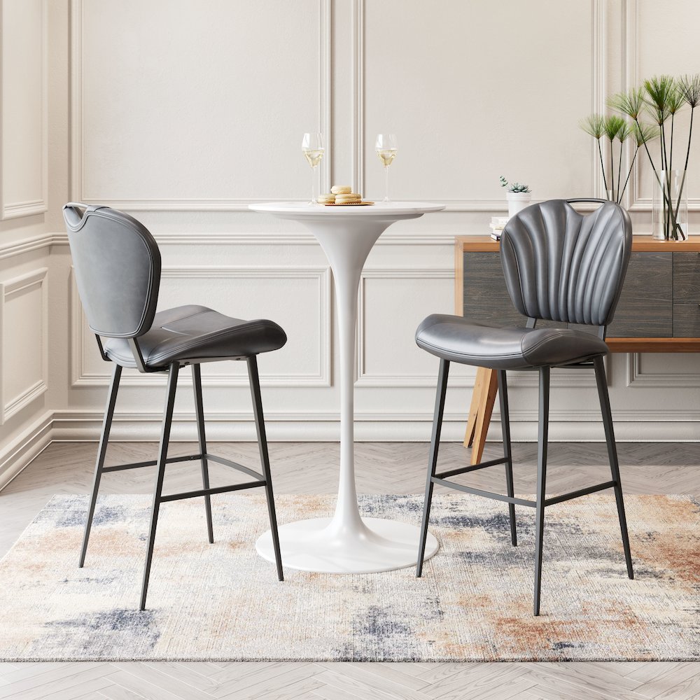 Terrence Barstool Vintage Gray. Picture 10